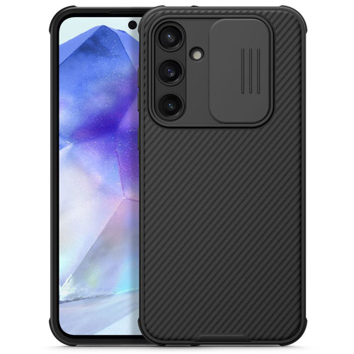 Husa Nillkin compatibila cu Galaxy A55 5G, policarbonat, Negru