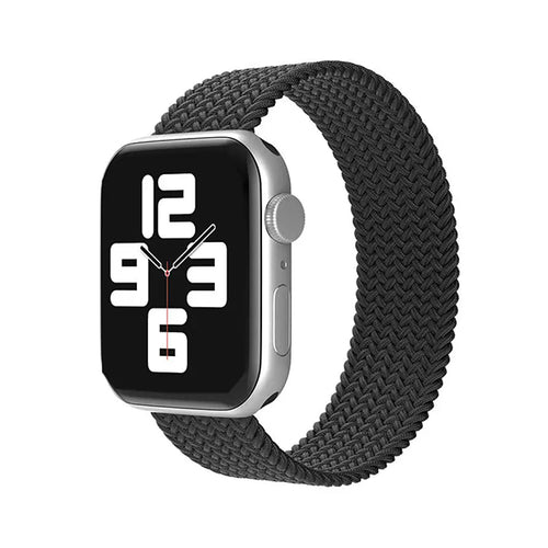 Curea nylon compatibila cu Watch Series 3 38mm, Watch Series 4 40mm, Negru