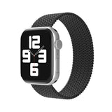 Curea nylon compatibila cu Watch Series 7 45mm, Watch Series 8 45mm, Negru