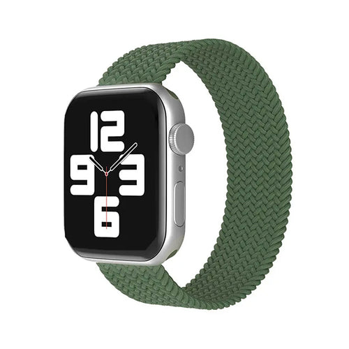 Curea nylon compatibila cu Watch Series 3 38mm, Watch Series 4 40mm, Verde