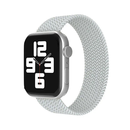 Curea nylon compatibila cu Watch Series 7 45mm, Watch Series 8 45mm, Gri