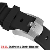 Curea silicon compatibila cu Samsung Watch Ultra 47mm, Negru