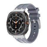 Curea silicon compatibila cu Samsung Watch Ultra 47mm, Alb