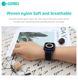 Husa COTECi compatibila cu Watch Series 7 45mm, Watch Series 8 45mm, nylon, Alb