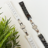 Curea ceramica compatibila cu Watch 46mm, Watch 3 45mm, Alb