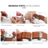 Curea piele compatibila cu Watch 46mm, Watch 3 46mm, Auriu