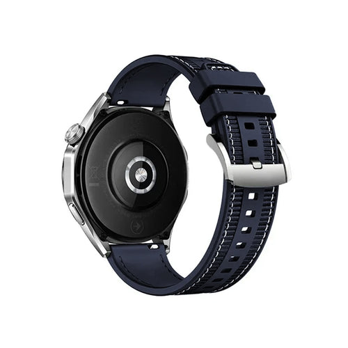 Curea silicon/textil compatibila cu Watch Series 3 42mm, Watch Series 4 44mm, Alb