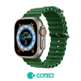 Curea COTECi silicon compatibila cu Watch 42mm, Watch 44mm, Verde