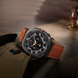 Curea piele compatibila cu Galaxy Watch Ultra 47mm, Gri