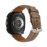 Curea piele compatibila cu Galaxy Watch Ultra 47mm, Gri