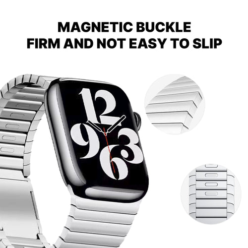 Curea otel titan compatibila cu Watch Series 3 42mm, Watch Series 4 44mm, Argintiu