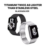 Curea otel titan compatibila cu Watch Series 3 42mm, Watch Series 4 44mm, Argintiu