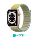 Curea COTECi nylon compatibila cu Watch Series 3 42mm, Watch Series 4 44mm, Alb