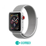 Curea COTECi nylon compatibila cu Watch Series 3 42mm, Watch Series 4 44mm, Alb