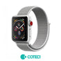Curea COTECi nylon compatibila cu Watch Series 3 42mm, Watch Series 4 44mm, Alb