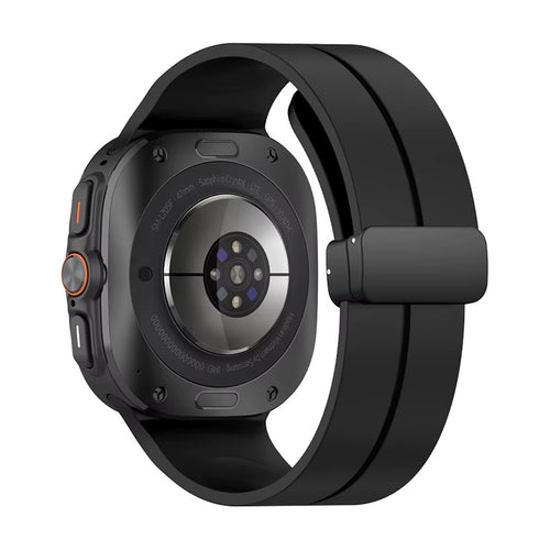 Curea silicon compatibila cu Samsung Watch Ultra 47mm, Negru