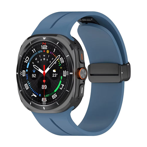 Curea silicon compatibila cu Samsung Watch Ultra 47mm, Alb