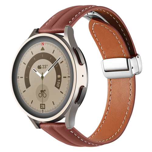 Curea piele compatibila cu Watch Active 40mm, Watch Active 2 40mm, Roz