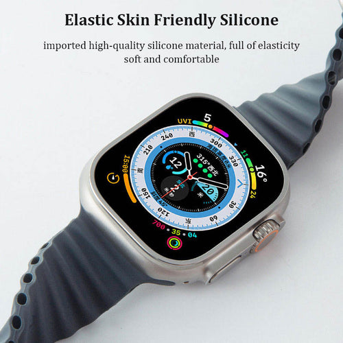 Curea silicon compatibila cu Watch Series 3 42mm, Watch Series 4 44mm, Alb