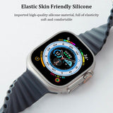 Curea silicon compatibila cu Watch Series 3 42mm, Watch Series 4 44mm, Alb