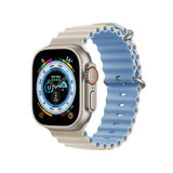 Curea silicon compatibila cu Watch Series 3 42mm, Watch Series 4 44mm, Alb