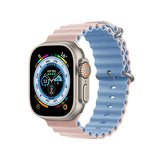 Curea silicon compatibila cu Watch Series 3 42mm, Watch Series 4 44mm, Alb