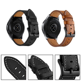 Curea piele ecologica compatibila cu Galaxy Watch 4 40mm, Galaxy Watch 4 44mm, Gri