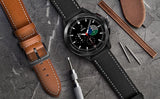 Curea piele ecologica compatibila cu Galaxy Watch 3 45mm, Galaxy Watch 4 46mm, Alb