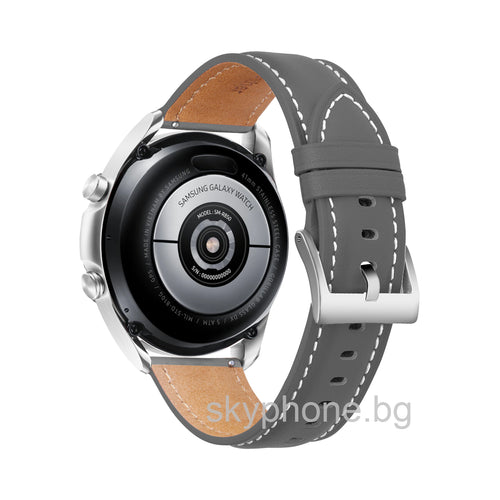 Curea piele ecologica compatibila cu Galaxy Watch 4 40mm, Galaxy Watch 4 44mm, Gri