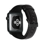 Curea piele eco compatibila cu Watch Series 3 42mm, Watch Series 4 44mm, Negru