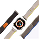 Curea textil compatibila cu Watch Series 3 38mm, Watch Series 4 40mm, Alb