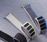 Curea textil compatibila cu Watch Series 3 42mm, Watch Series 4 44mm, Alb