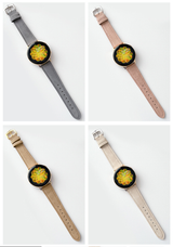 Curea piele compatibila cu Watch Active 40mm, Watch Active 2 40mm, Maro