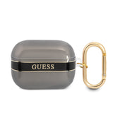 Husa, Guess AirPods Pro TPU Printed Stripe Neagra Omax 7df7e7, Negru