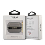 Husa, Guess AirPods Pro TPU Printed Stripe Neagra Omax 7df7e7, Negru