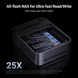 NAS UGREEN DXP480T Plus, 4 sloturi M.2 NVMe, Intel Core i5-1235U, fara SSD