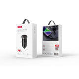 Incarcator auto XO 12V 30W, USB-A + USB-C, Negru