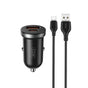 Incarcator auto XO CC56 12V 30W, USB-A + USB-C, Negru