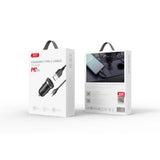 Incarcator auto XO CC56 12V 30W, USB-A + USB-C, Negru