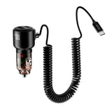 Incarcator auto XO CC59, 12V, 110W, USB-A + USB-C, cu cablu Type-C, Negru