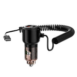 Incarcator auto XO CC59, 12V, 110W, USB-A + USB-C, cu cablu Type-C, Negru