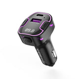 Transmitator FM Wireless Mp3 Auto XO Bcc12 15.5W QC USB-A USB-C Lumina Ambientala