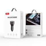 Transmitator FM Wireless Mp3 Auto XO Bcc12 15.5W QC USB-A USB-C Lumina Ambientala
