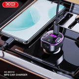 Transmitator FM Wireless Mp3 Auto XO Bcc12 15.5W QC USB-A USB-C Lumina Ambientala