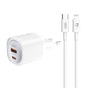 Incarcator XO CE21 30W GaN USB-C/USB-A, cu cablu USB-C la Lightning