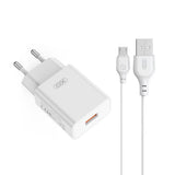 Incarcator XO L127 18W USB-A, cu cablu USB-A la Micro-USB