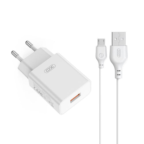 Incarcator XO L127 18W USB-A, cu cablu USB-A la Micro-USB