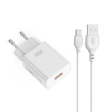 Incarcator XO L127 18W USB-C/USB-A, cu cablu USB-A la USB-C