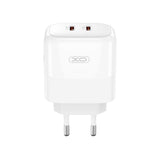 Incarcator XO L140 35W GaN 2x USB-C, cu cablu USB-C la Lightning