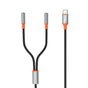 Adaptor Audio XO NB-R269B, USB-C la 2x Jack 3.5mm, 1.2m
